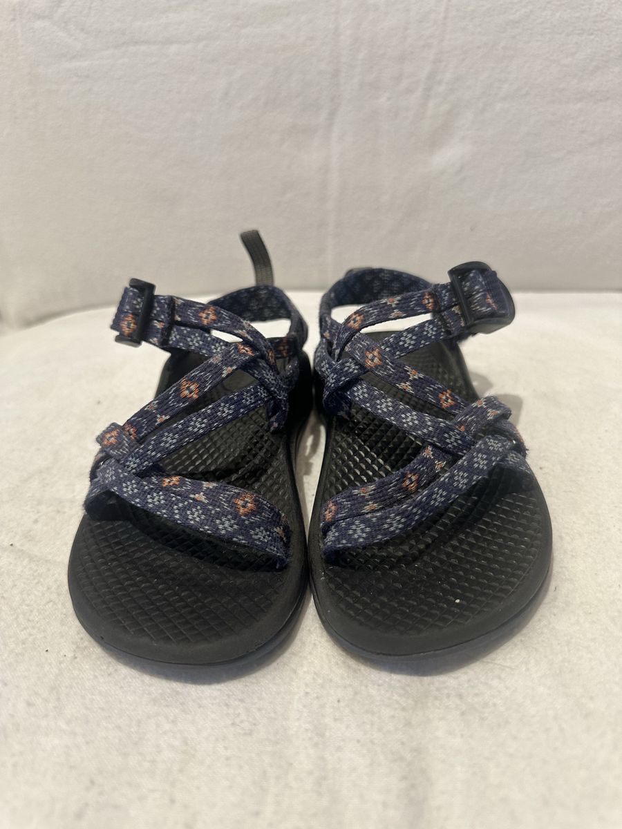 Chaco toddler size 12 blue/peach print sandals