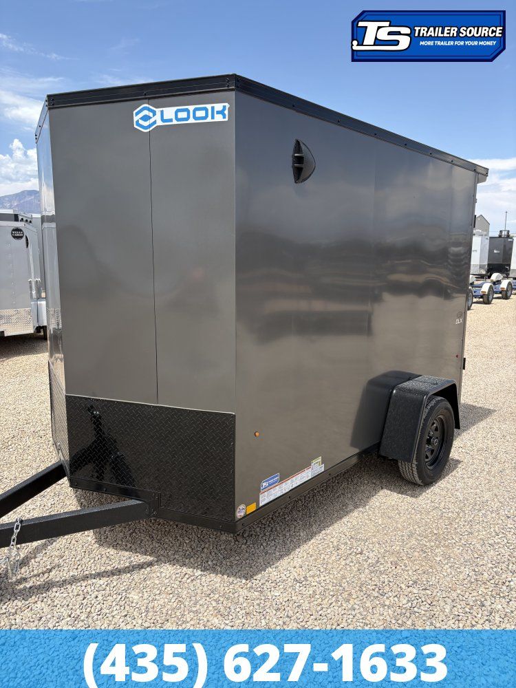 6x10 Look ST DLX Enclosed Cargo Trailer - 6'6" Interior - 3.5K GVWR - 16" Cross Member Upgrade, Black Out Package, Rear Spoiler