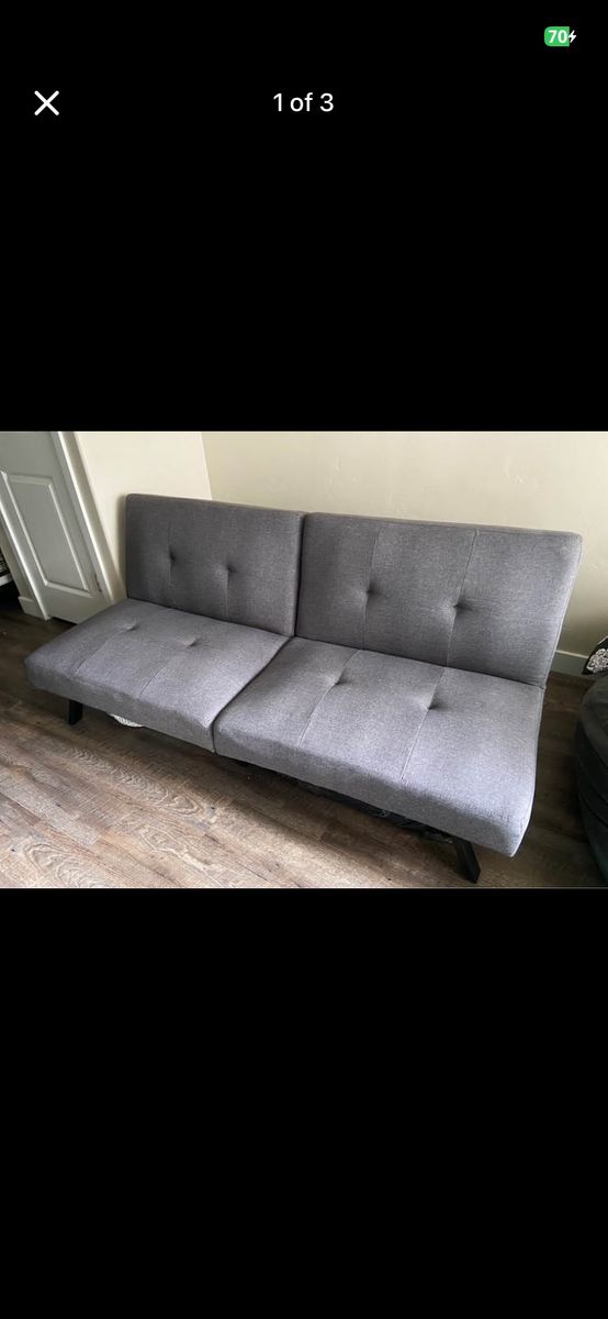 Gray futon couch