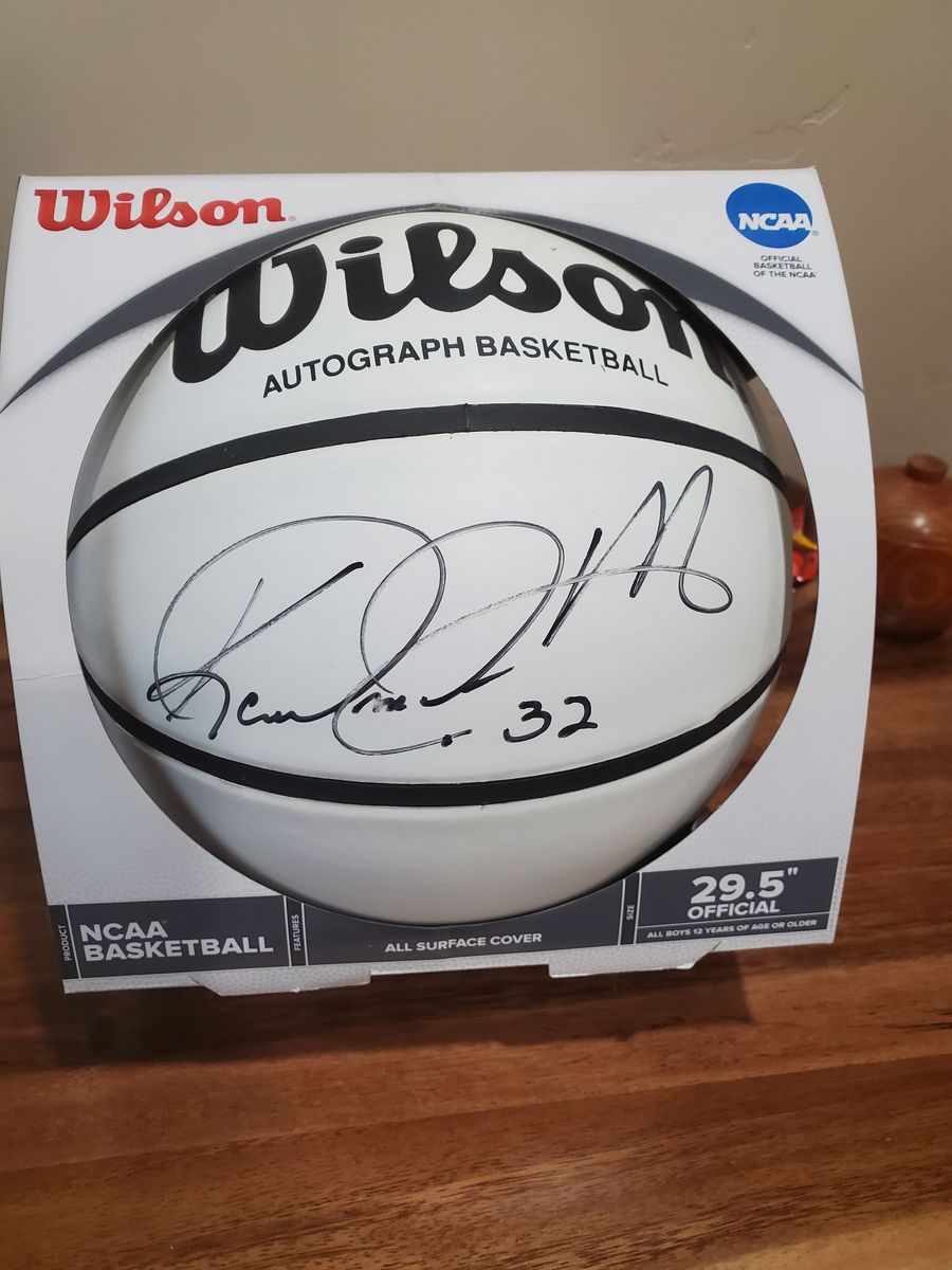 Karl Malone signed basketball