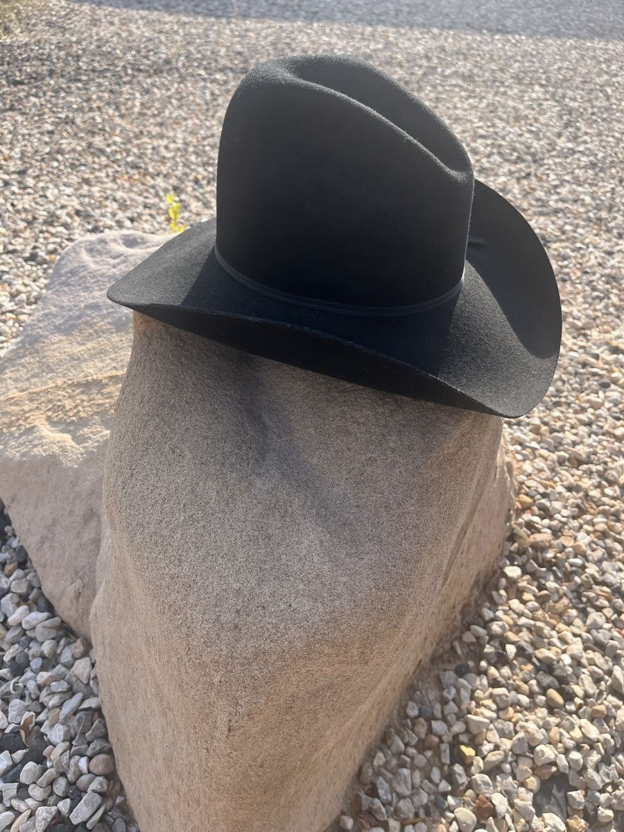 Stetson Black Felt Youth Cowboy Hat Size 6 1/2 $ Smaller