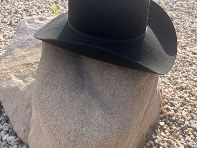 Stetson Black Felt Youth Cowboy Hat Size 6 1/2 $ Smaller