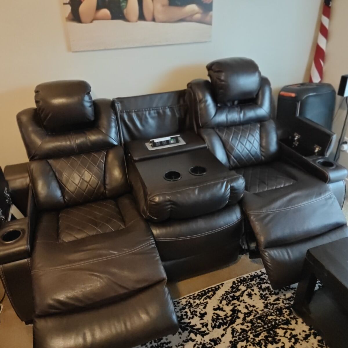 Faux Leather sofa and Loveseat