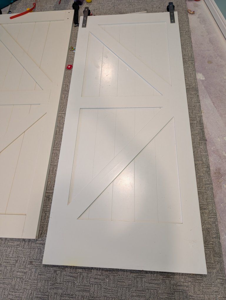 White Z-Brace Sliding Barn Doors 