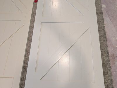 White Z-Brace Sliding Barn Doors