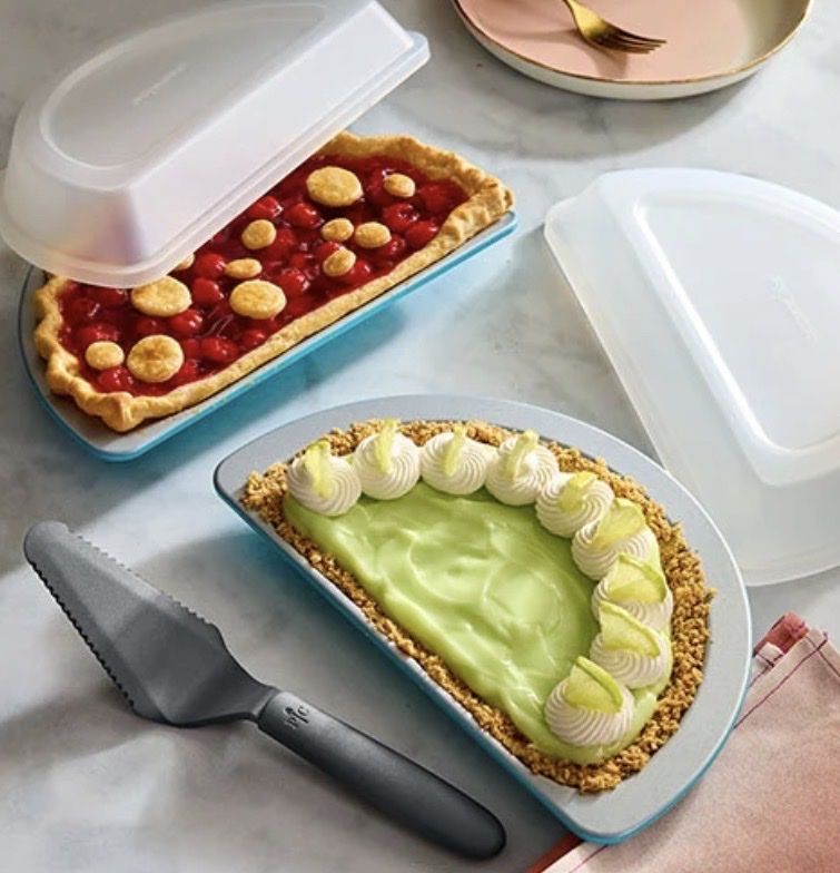Pampered Chef HALF PIE PAN & SERVER SET