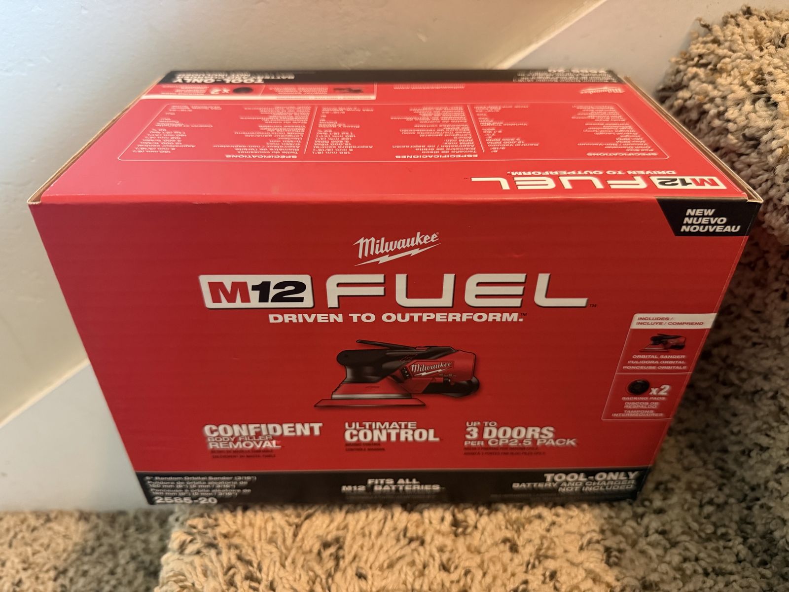 Milwaukee M12 FUEL 2585-20 5" Random Orbital Sander - Tool Only,  like new used once