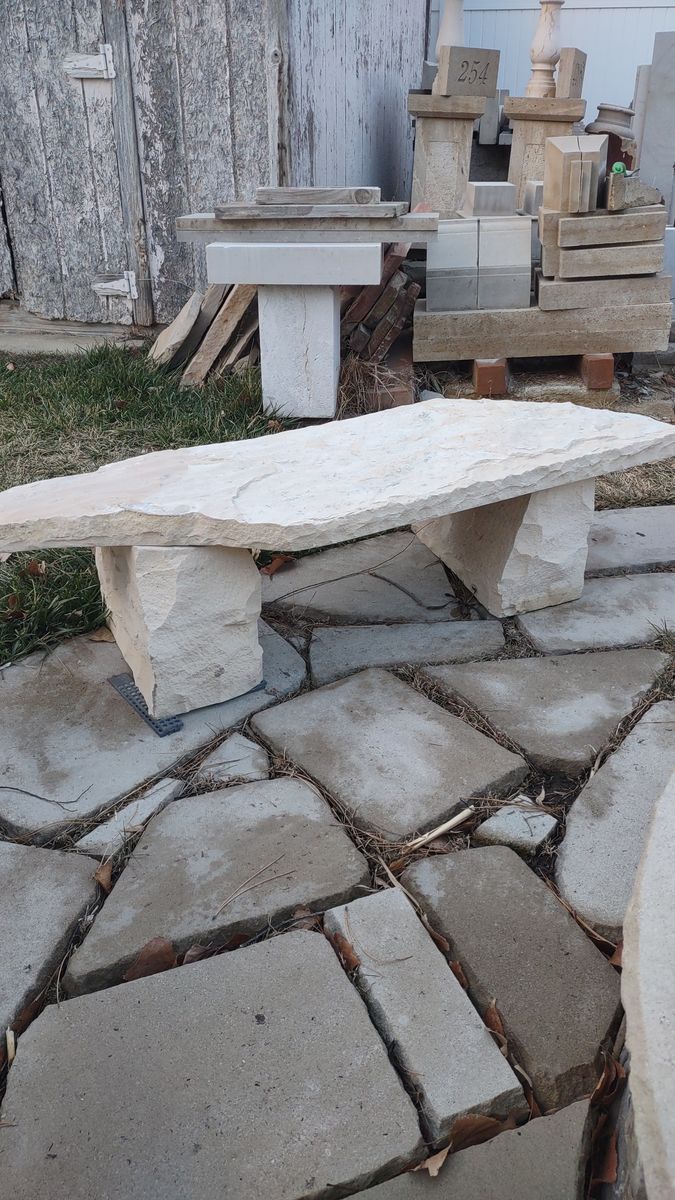 Unique Stone Bench