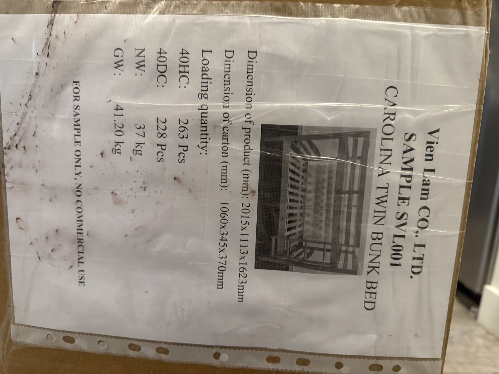 New unopened bunk bed