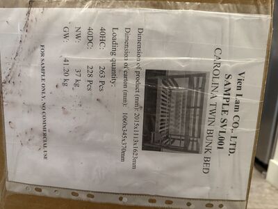 New unopened bunk bed