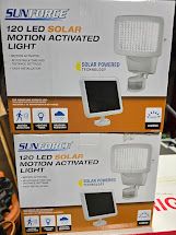 Motion detector solar powered spotlight