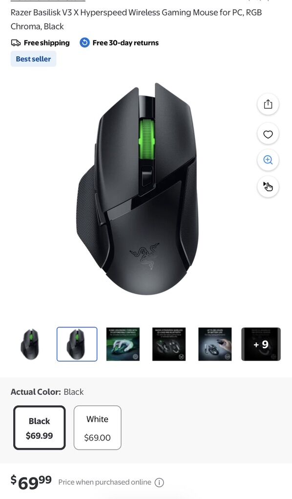 Razer Basilisk V3 X Hyperspeed Gaming Mouse