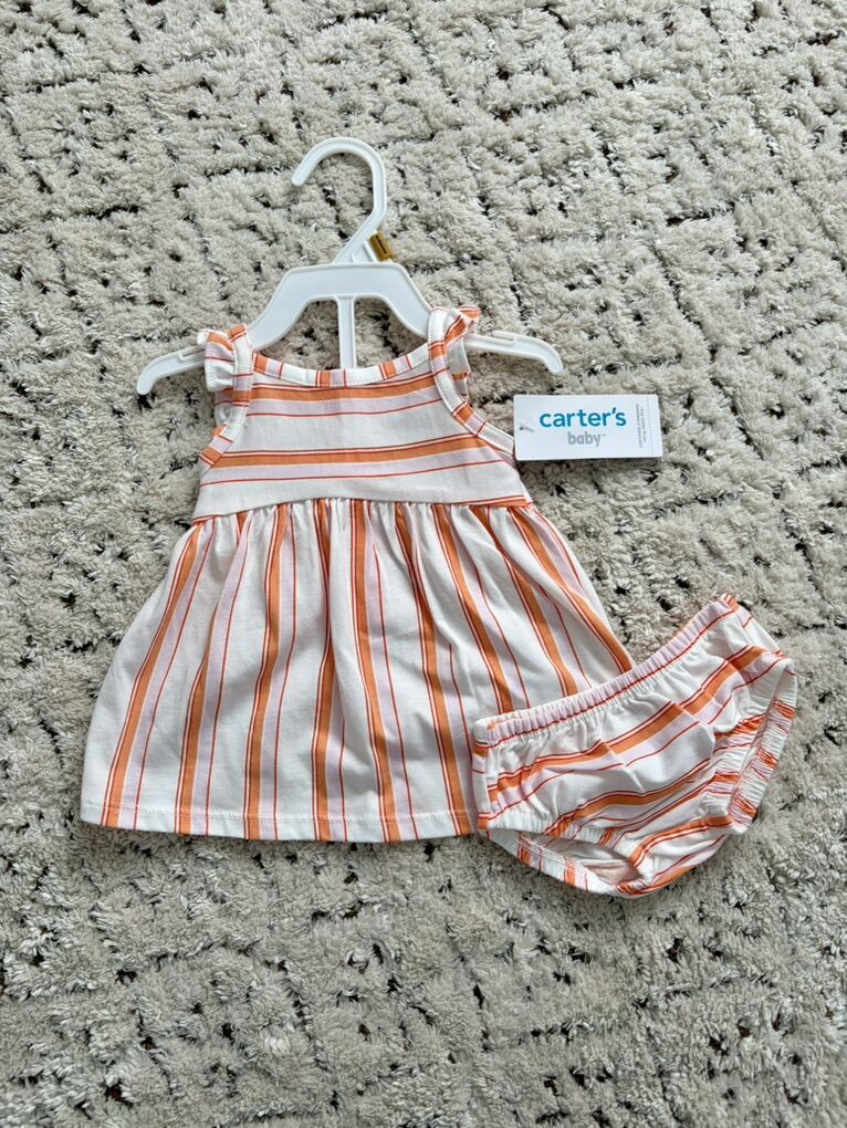 Newborn Girl 2-Piece Dress Set