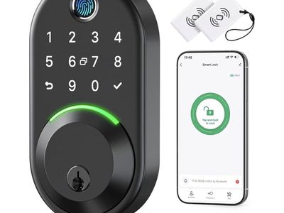 YAMIRY Smart Deadbolt Door Lock w/ Keypad & Fingerprint (YR02)