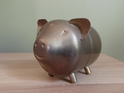 Vintage Brass Piggy Bank