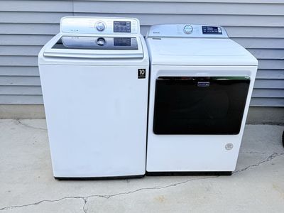 Washer and electric dryer