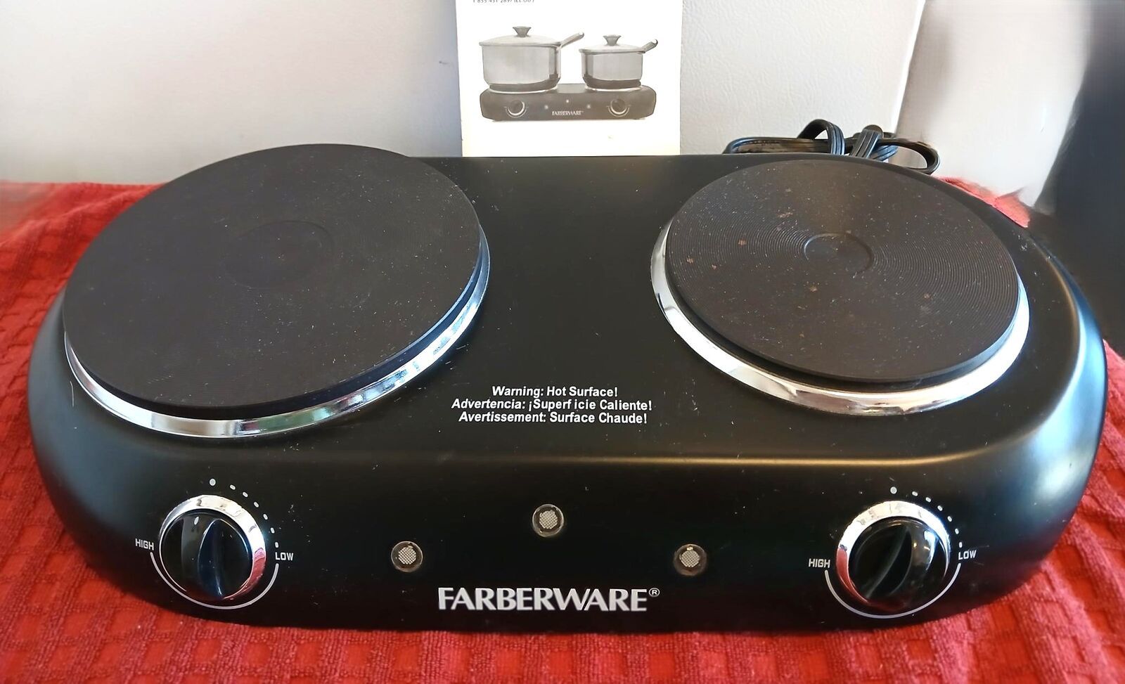 Double Burner Electric Cooktop  BUNDLE & SAVE 50% !