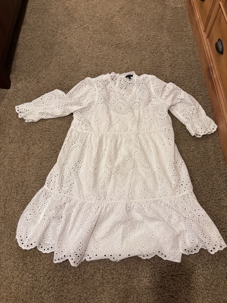 White Eyelet Dress XXL
