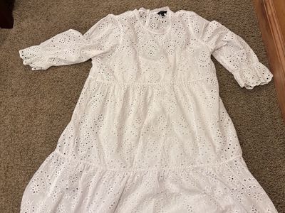 White Eyelet Dress XXL