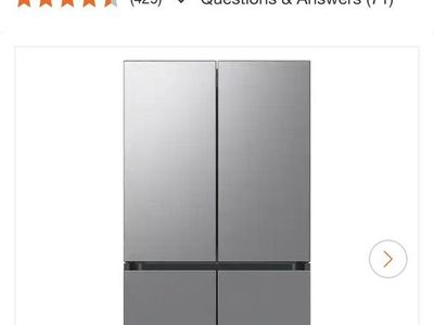 Samsung Bespoke 36 in. 23 cu. ft. Counter Depth 4-Door Flex French Door Refrigerator