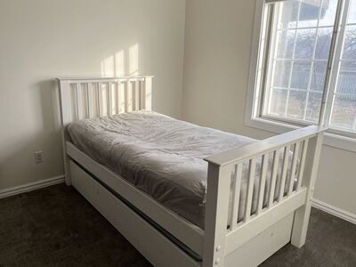 Twin bed frame with trundle