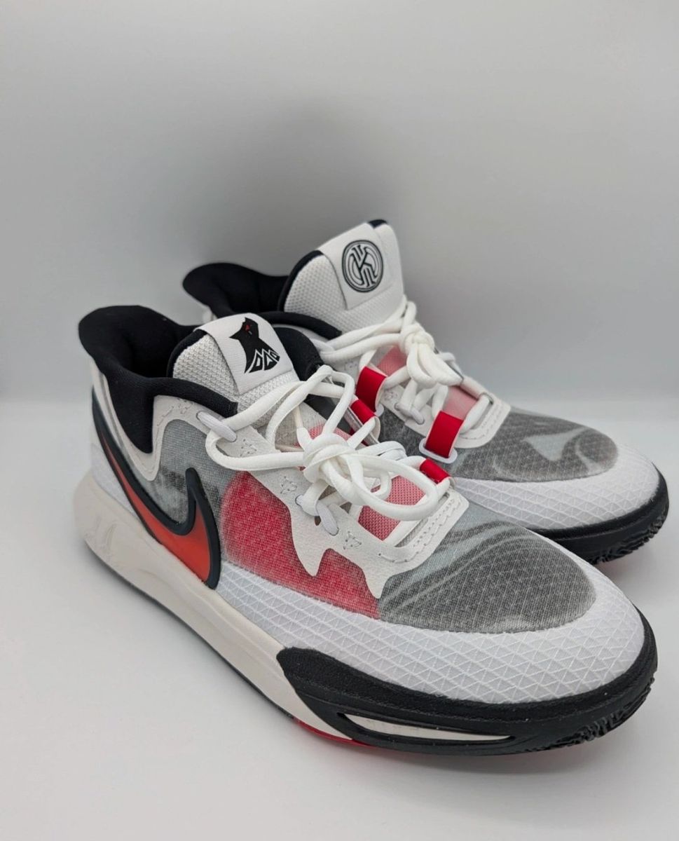 Nike Kyrie 8 Infinity GS White University Red Black Size 7Y