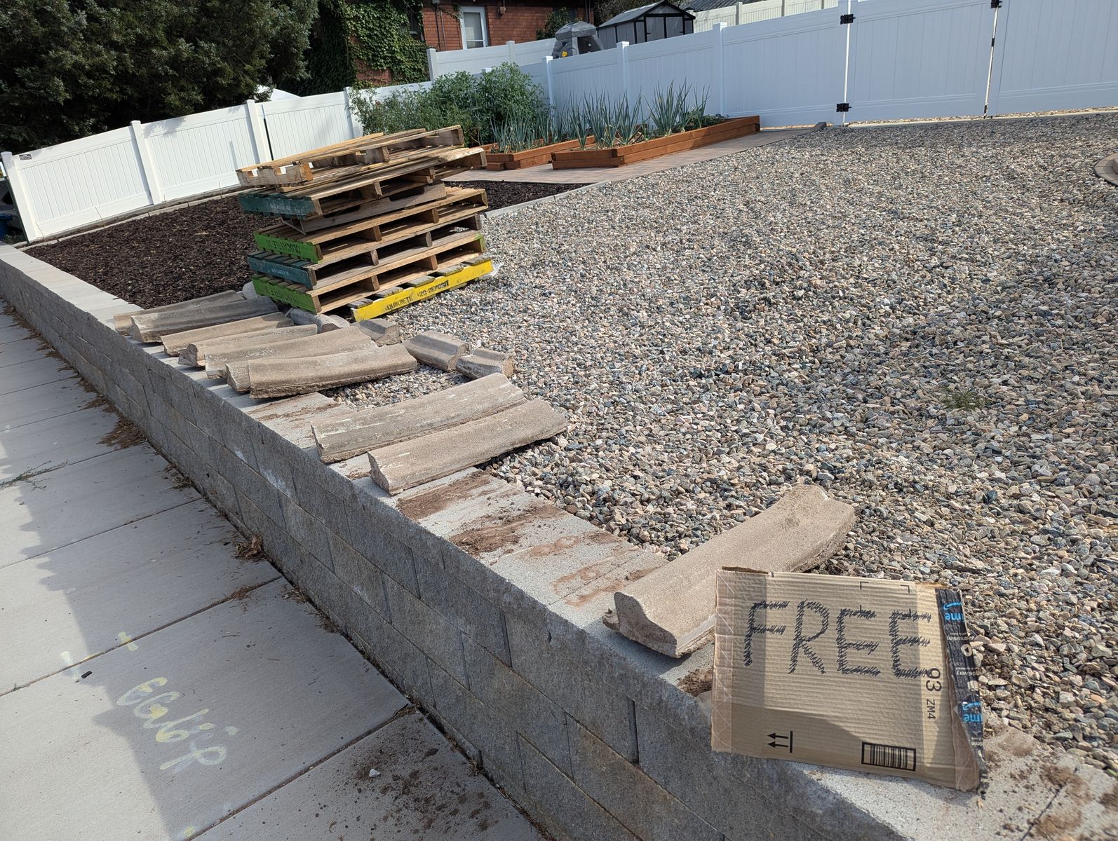 Free Concrete Curbing & Pallets