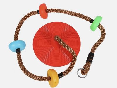 REDCAMP Climbing Rope Disc Tree Swing Heavy Duty Kids Adults w/ Straps Hooks