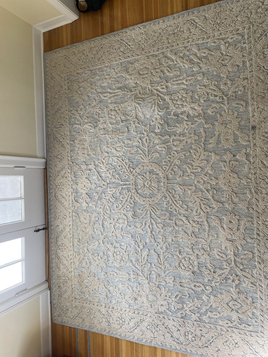 Rug - Light Blue and Cream