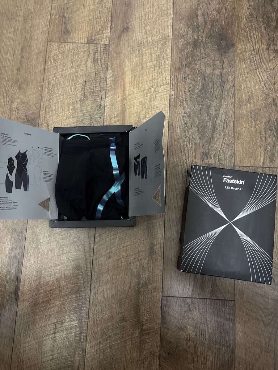 Speedo Men's LZR Racer Elite 2 Fastskin Jammer Tech Suit - Black/Blue, Size 26
