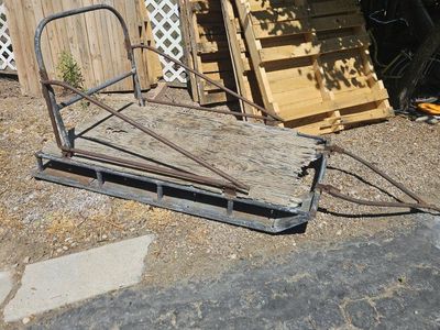 Vintage Sled Trailer for utv ,hunting or Utility - Rustic Charm, Steel Frame