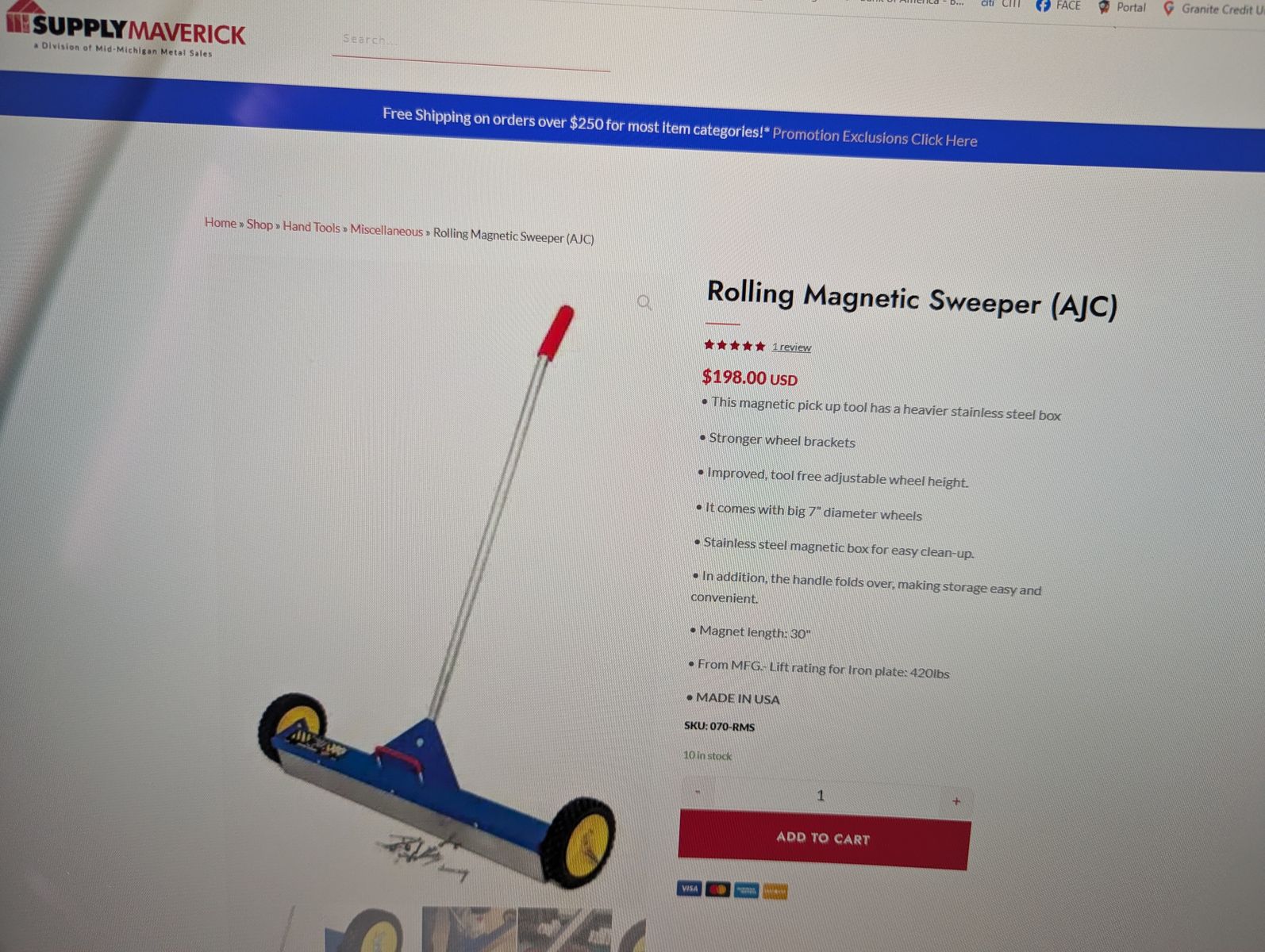 AJC 30 INCHES MAGNETIC SWEEPER.