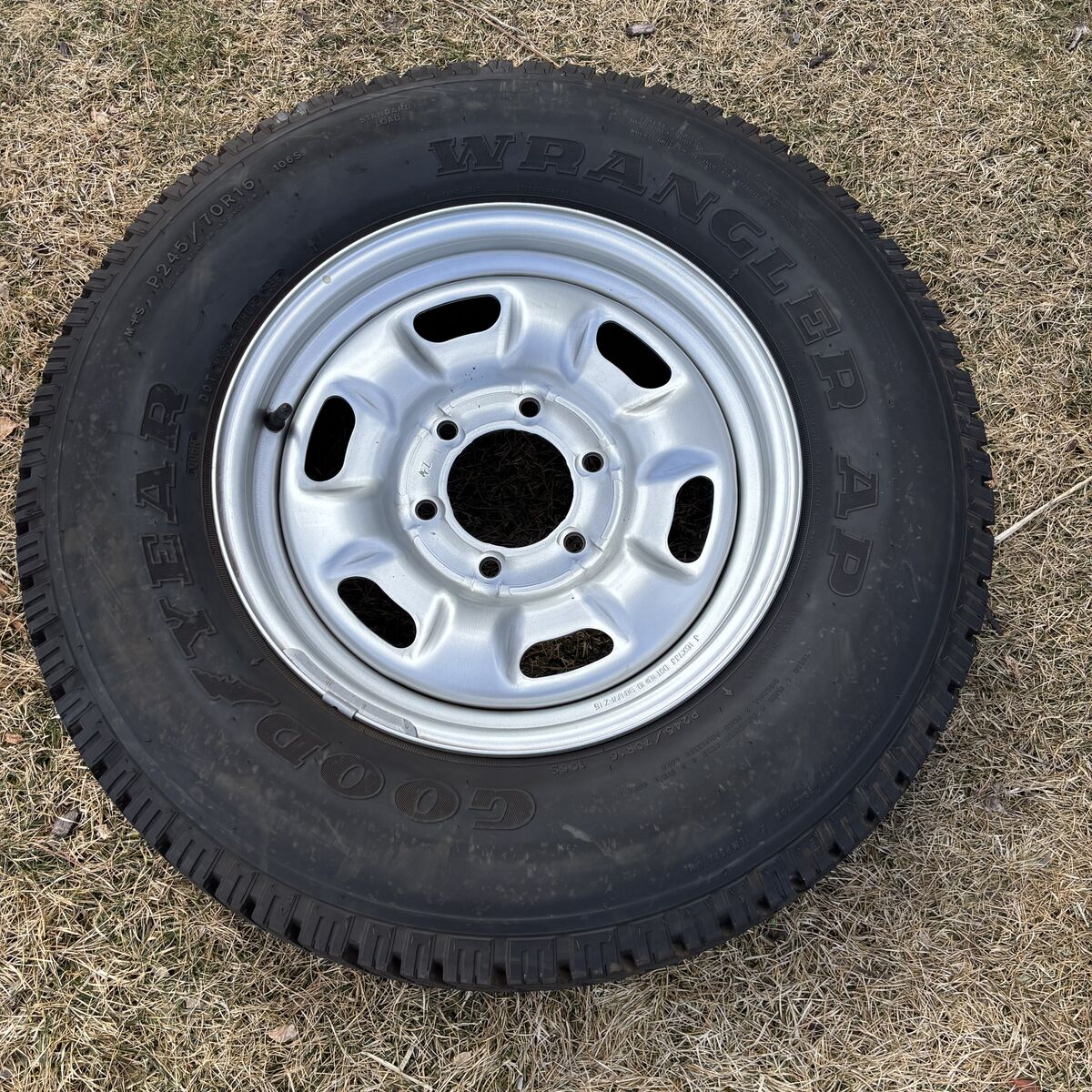 1992-2002 Isuzu Trooper Spare Wheel + Tire 16" Steel Rim Goodyear P245/70R16 M+S