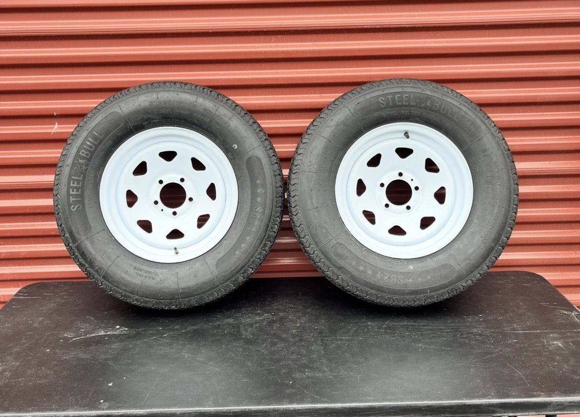 New Set Of Two ST 225/75 R 15 Trailer Tires E Load