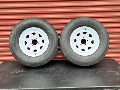 New Set Of Two ST 225/75 R 15 Trailer Tires E Load
