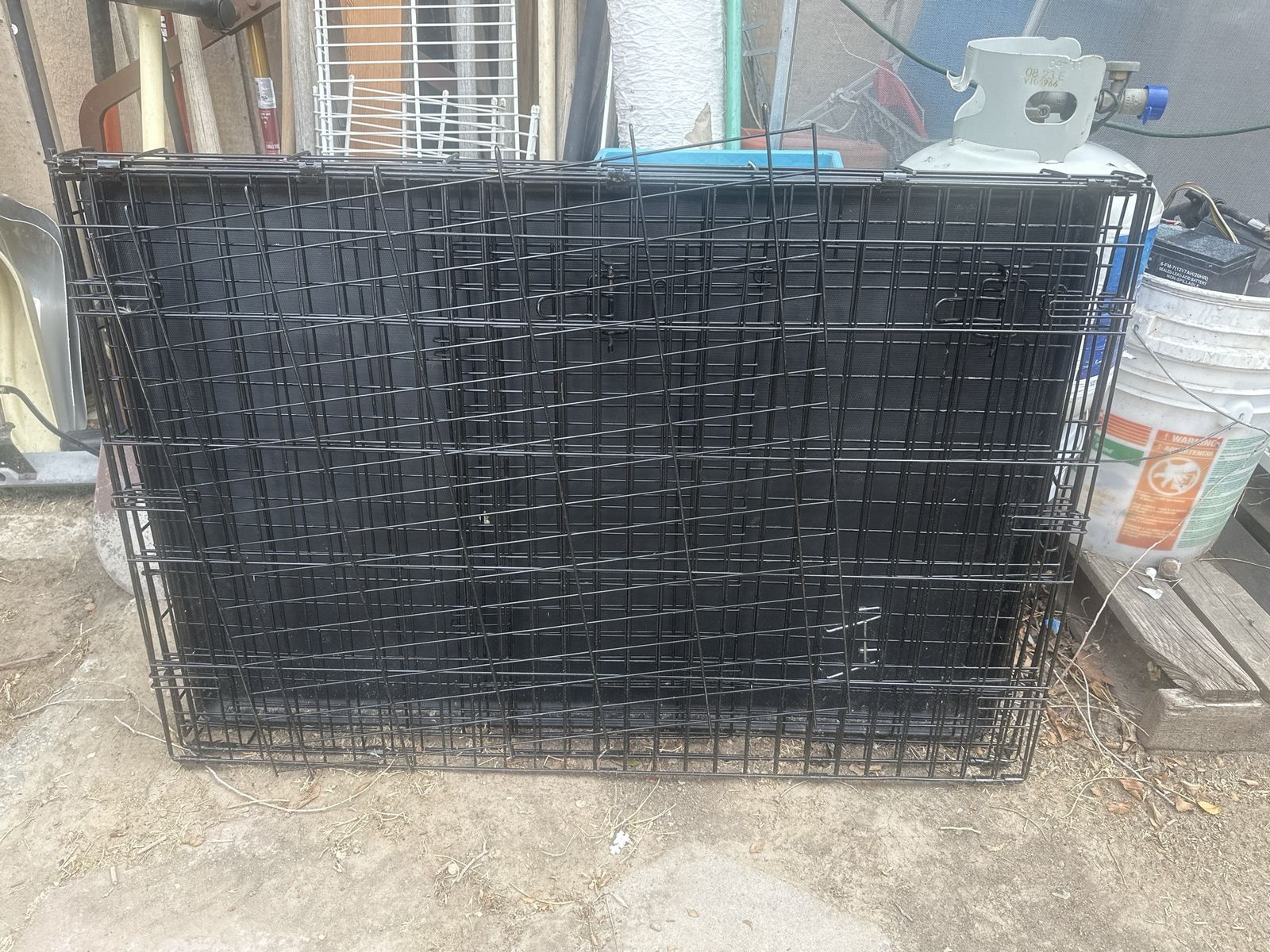 Collapsible Black Wire Dog Crate Pet Kennel Cage