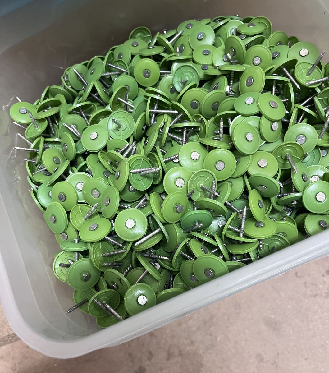 Roofing / House Wrap Plastic Cap 1” Nails 