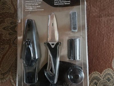 SCUBAPRO White Tip Dive Knife - 304 Stainless Steel, Compact w/ BC Attachment