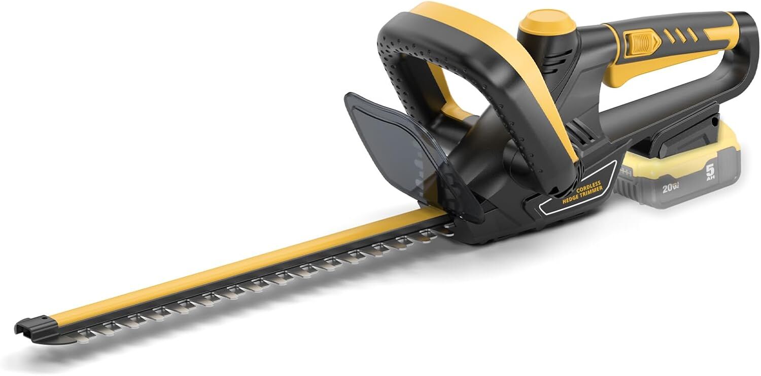 NEW Hedge Trimmer for Dewalt 20V Battery, Cordless w 22'' Dual-Action Blade, 1600RPM, 3/5'' Cutting Width (Battery Not Included)