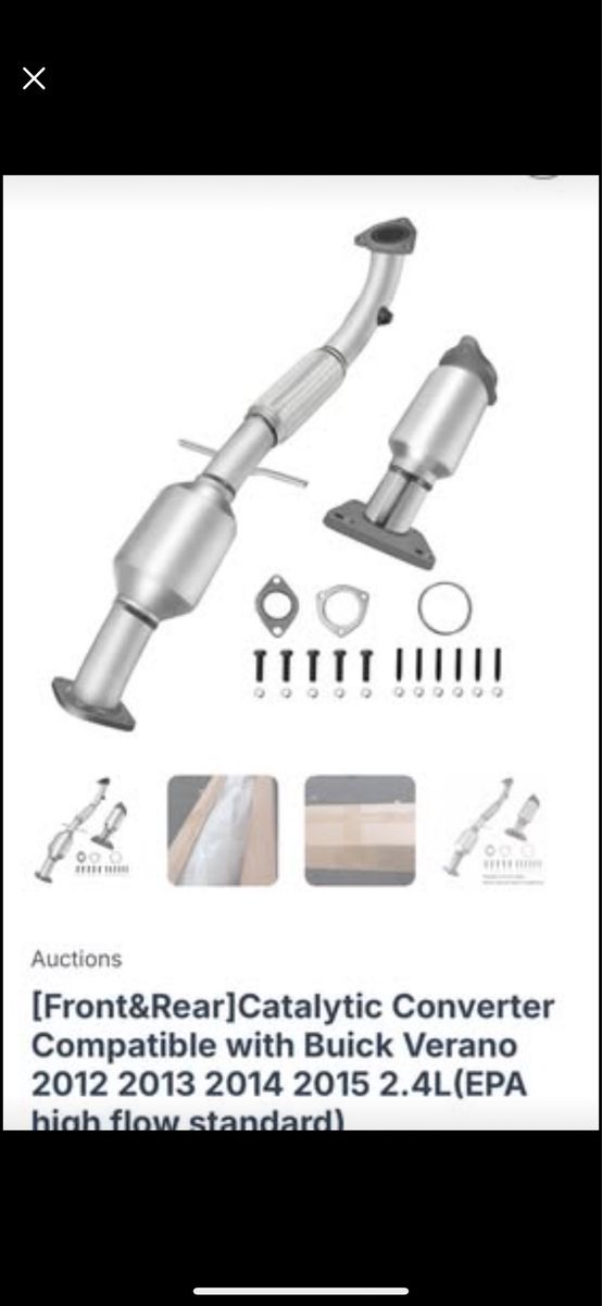 Front & Rear Catalytic Converter for Buick Verano 2012-2015 2.4L - EPA High Flow Standard