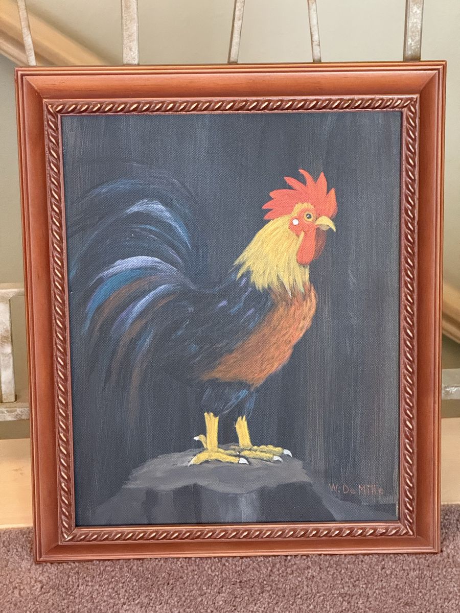 Original One-of-a-Kind Rooster Painting
