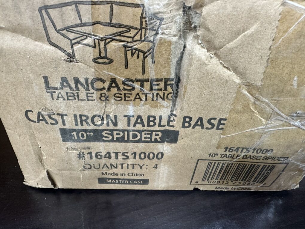 Cast Ion Table Base 10 Spider QTY3