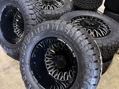 New 10 lug Dually DRW Nitto Ridge Grappler 35x12.50R20LT F 125Q Tires with Arena Wheel Monarch 10x225 Ford F450 F 450 Ram 4500