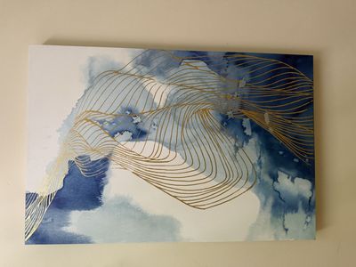 Blue Gold Wall Art