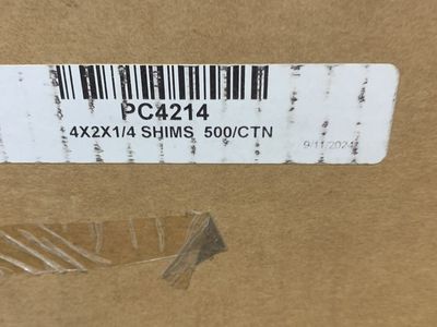 PC4214 4X2X1/4 Plastic Shims 500/CTN Carton Box