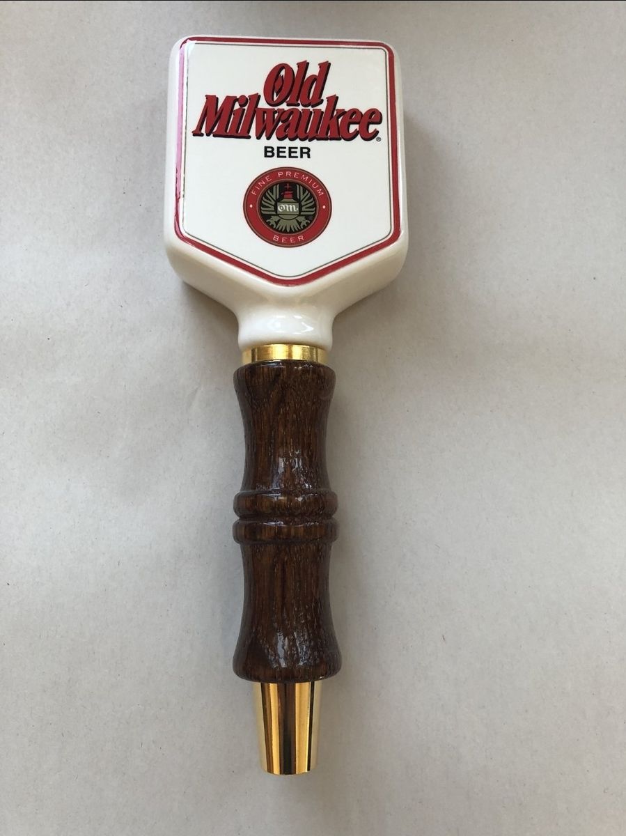 Old Milwaukee Fine Premium Wood Spindle Beer Tap