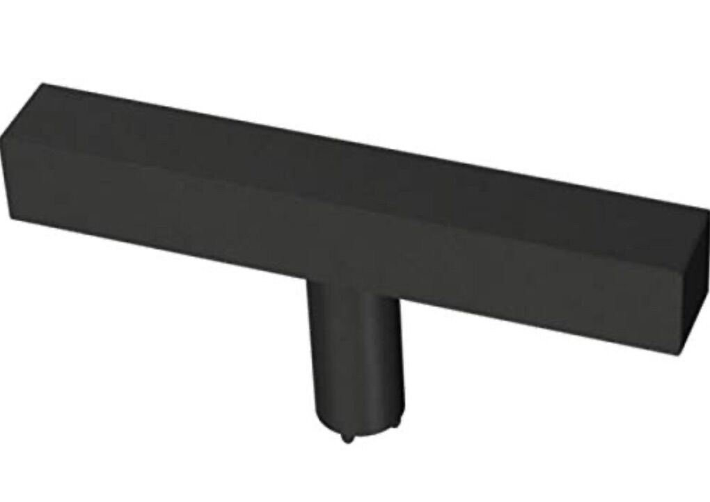 24x Liberty Square Bar 3 in. Cabinet Knob Matte Black Elongated Bar Cabinet Knob(#104)