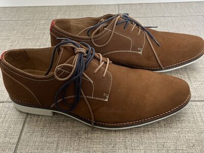 1901 Men's Tan Nubuck Dress Shoes-Size 10