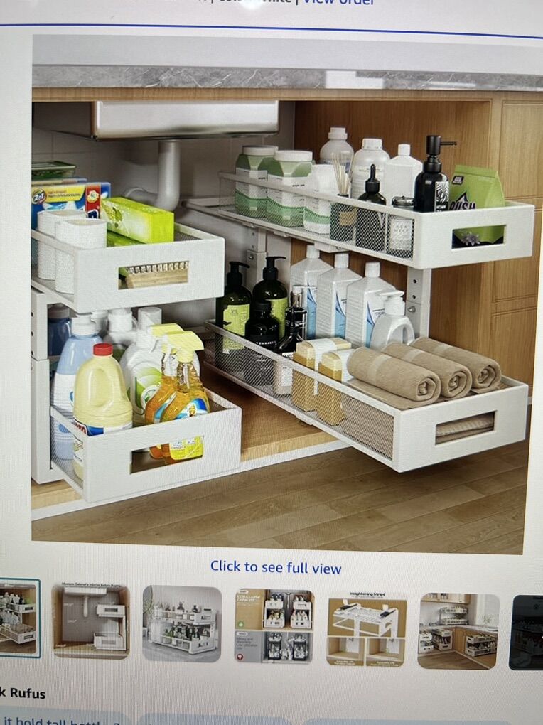 Under Sink Organizer, Two Tier, Pull Out Cabinet