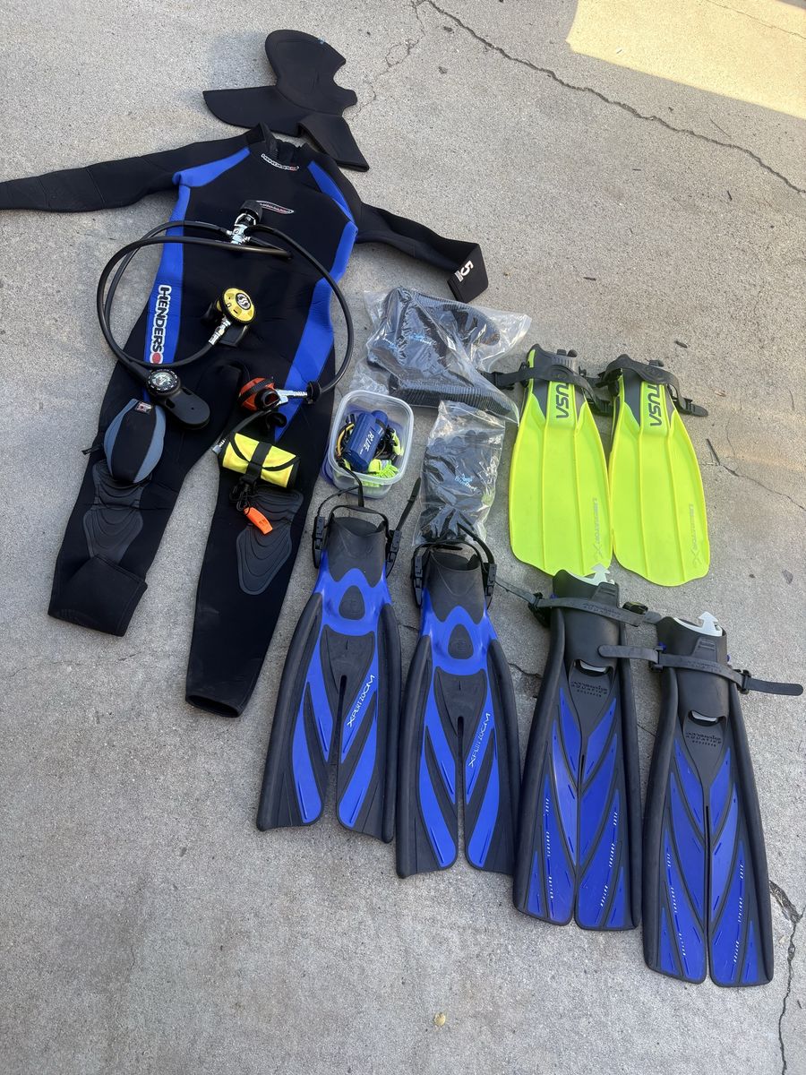 Lot of scuba gear
